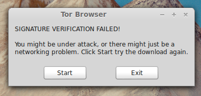 Signature verification error